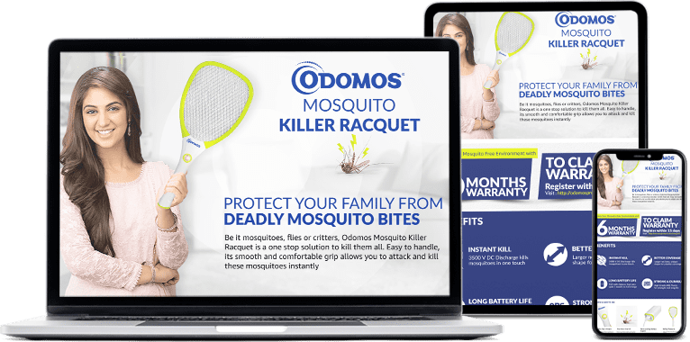 Odomos mosquito killer Racquet  green